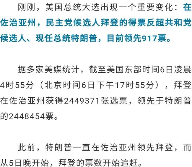 美国大选最新票统计，走向胜利的微妙平衡与未来展望